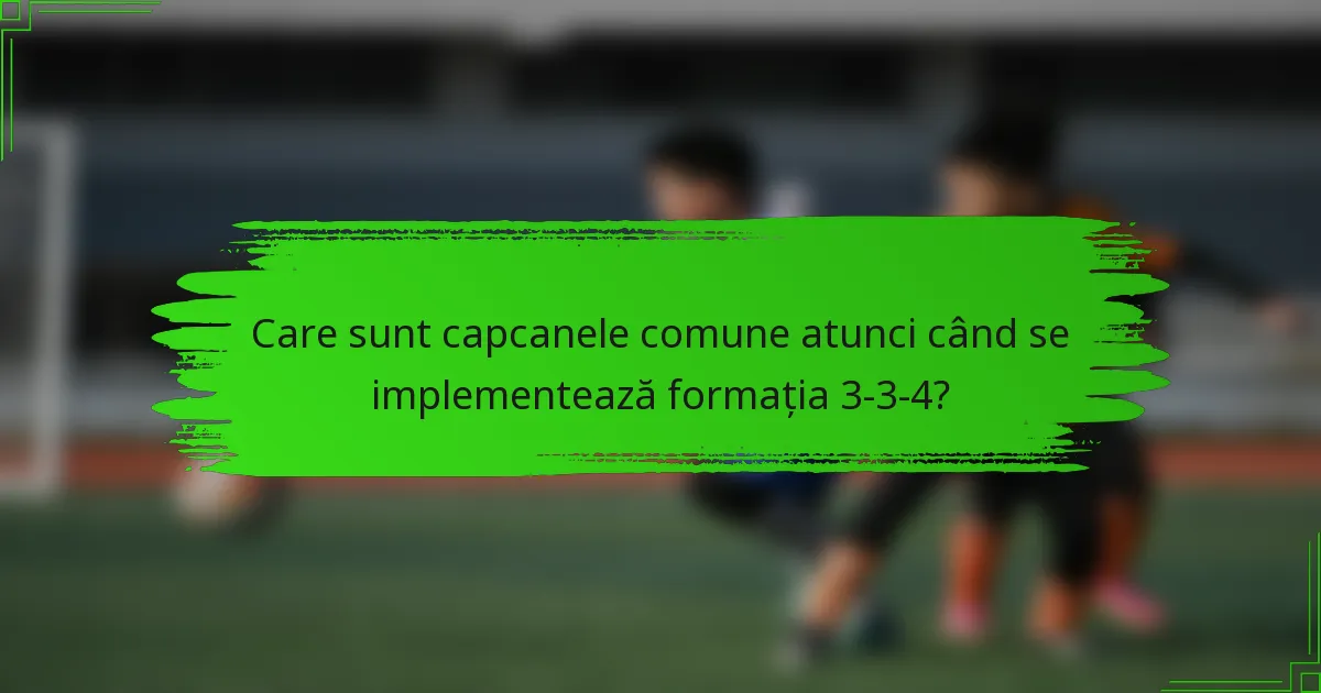 Care sunt capcanele comune atunci când se implementează formația 3-3-4?